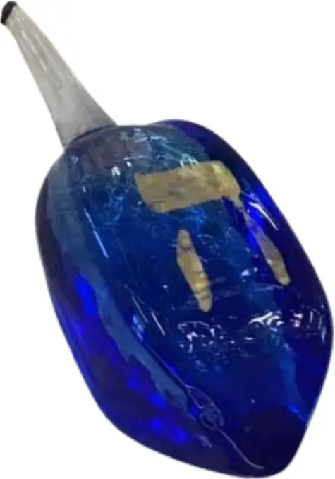 Cobalt glass dreidel