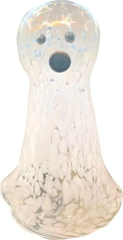 White speckled glass ghost