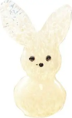 White speckled glass bunny