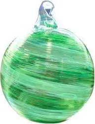 Green swirled ornament